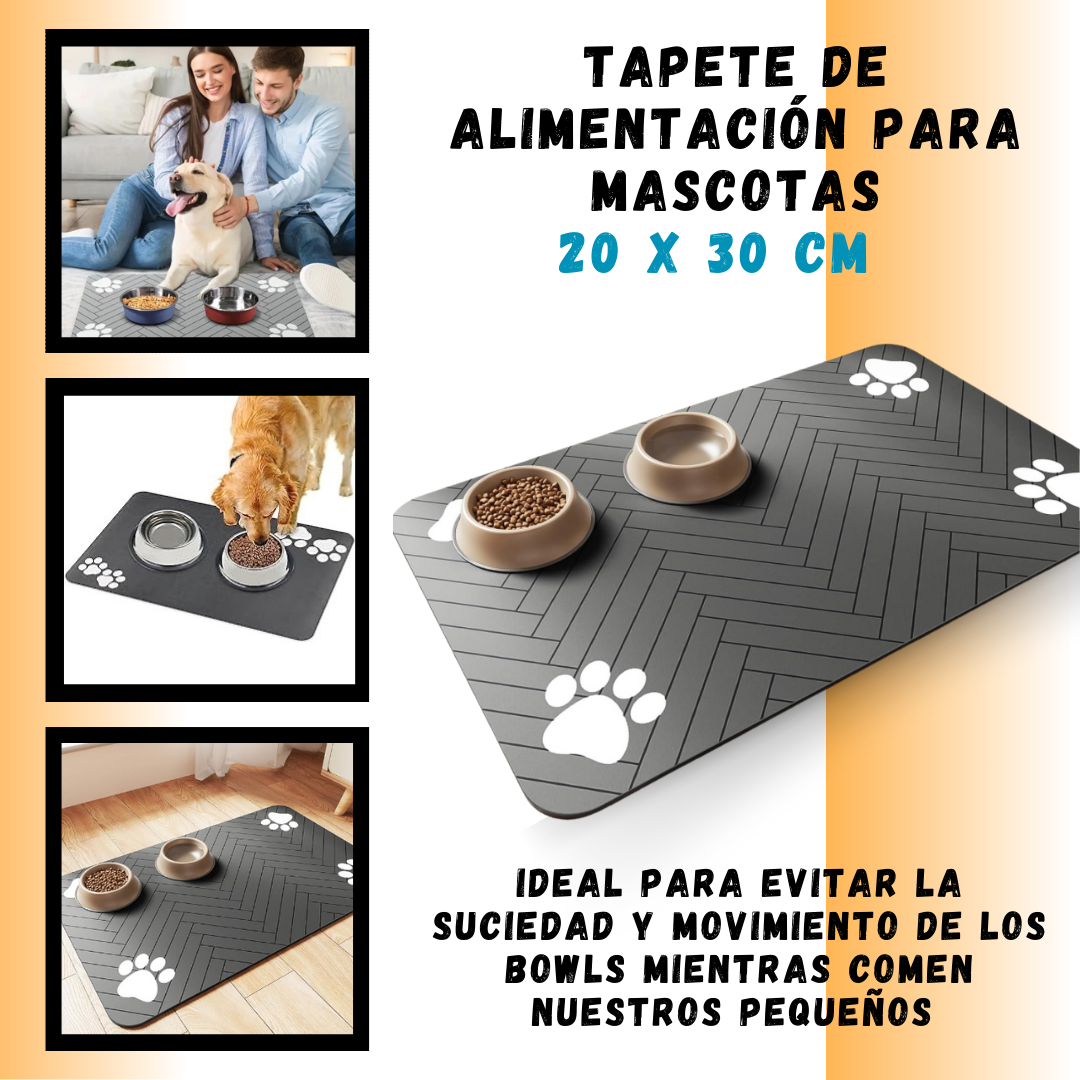 Tapete de alimentación para mascotas