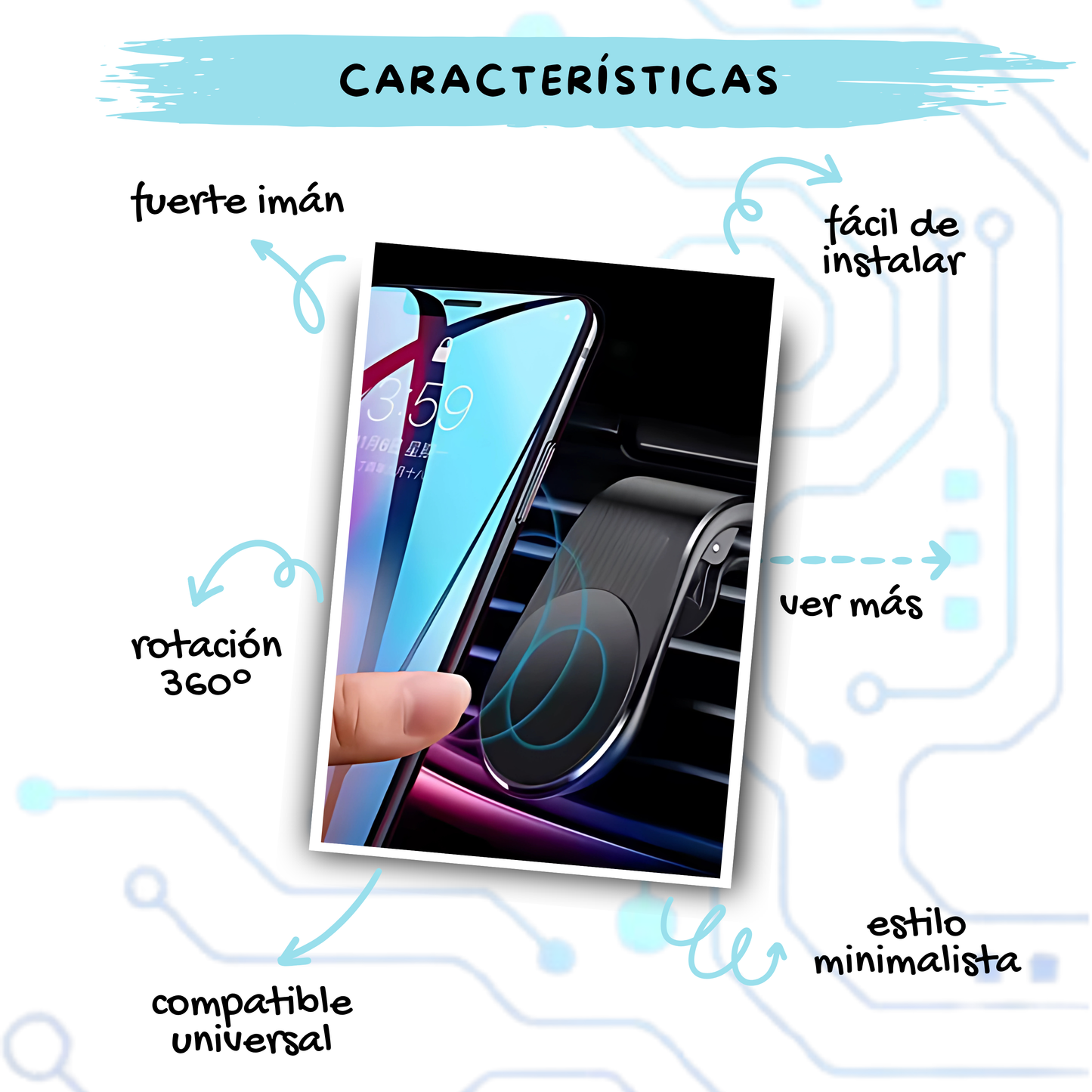 Soporte Magnético de Celular para Carro