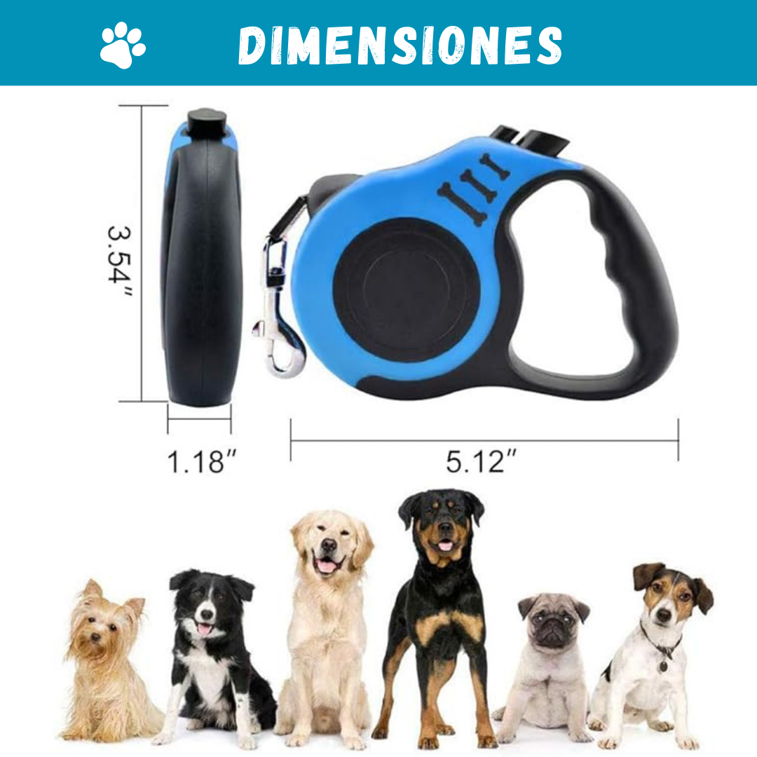 Correa retráctil mascotas