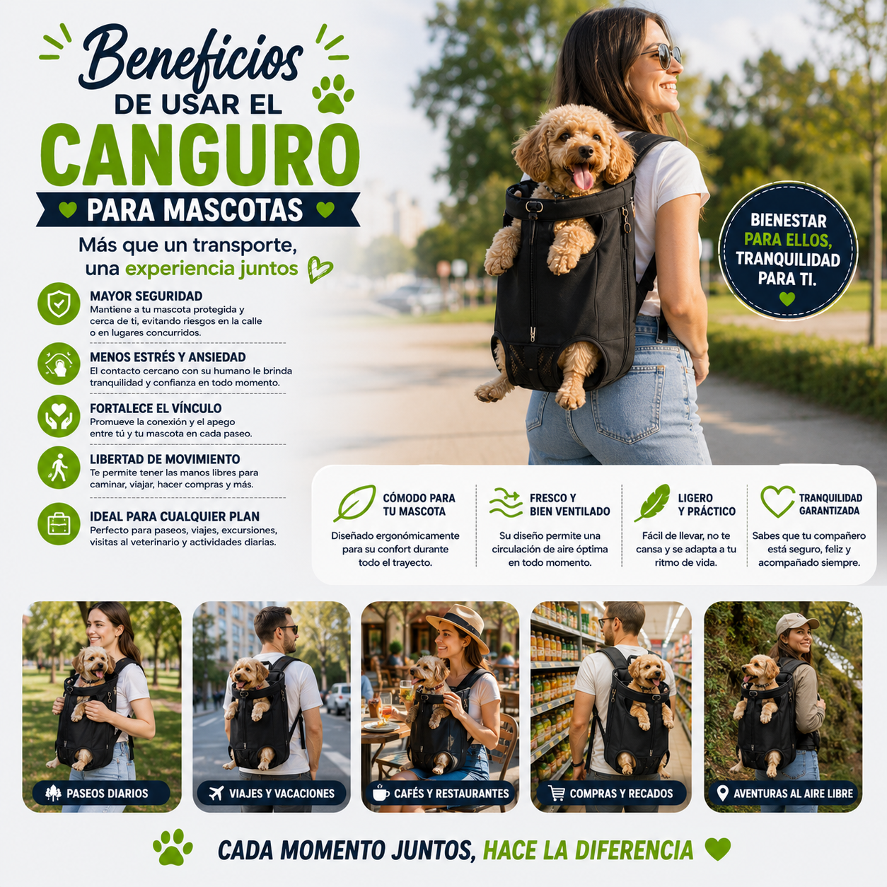 Mochila Canguro para Mascotas