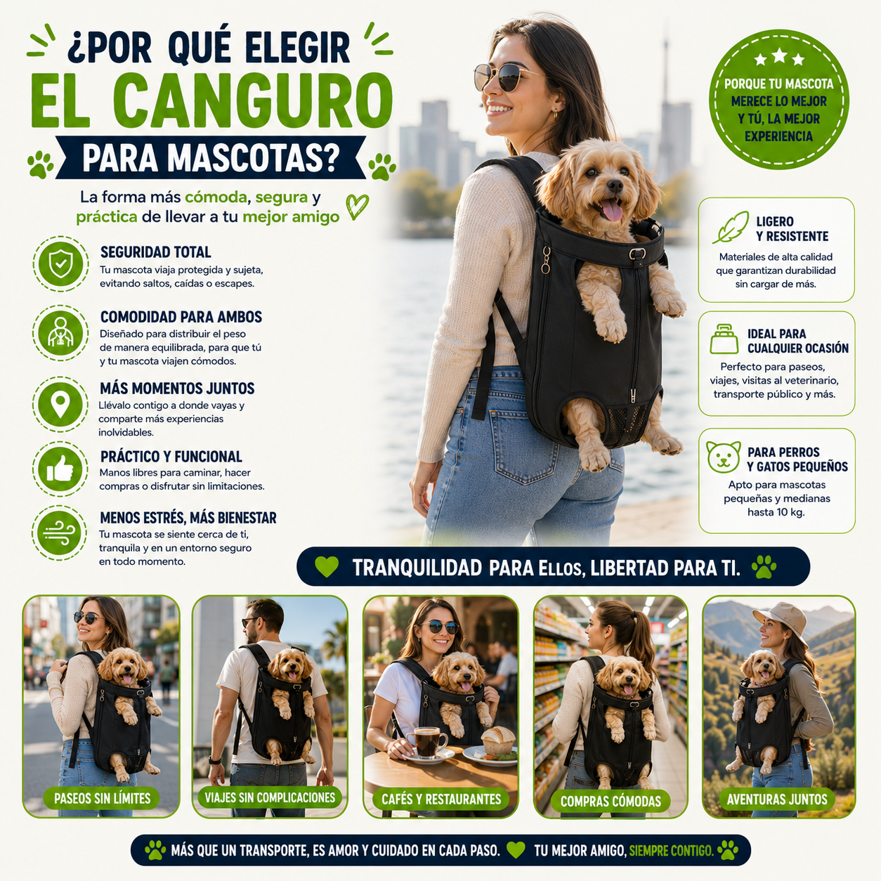 Mochila Canguro para Mascotas