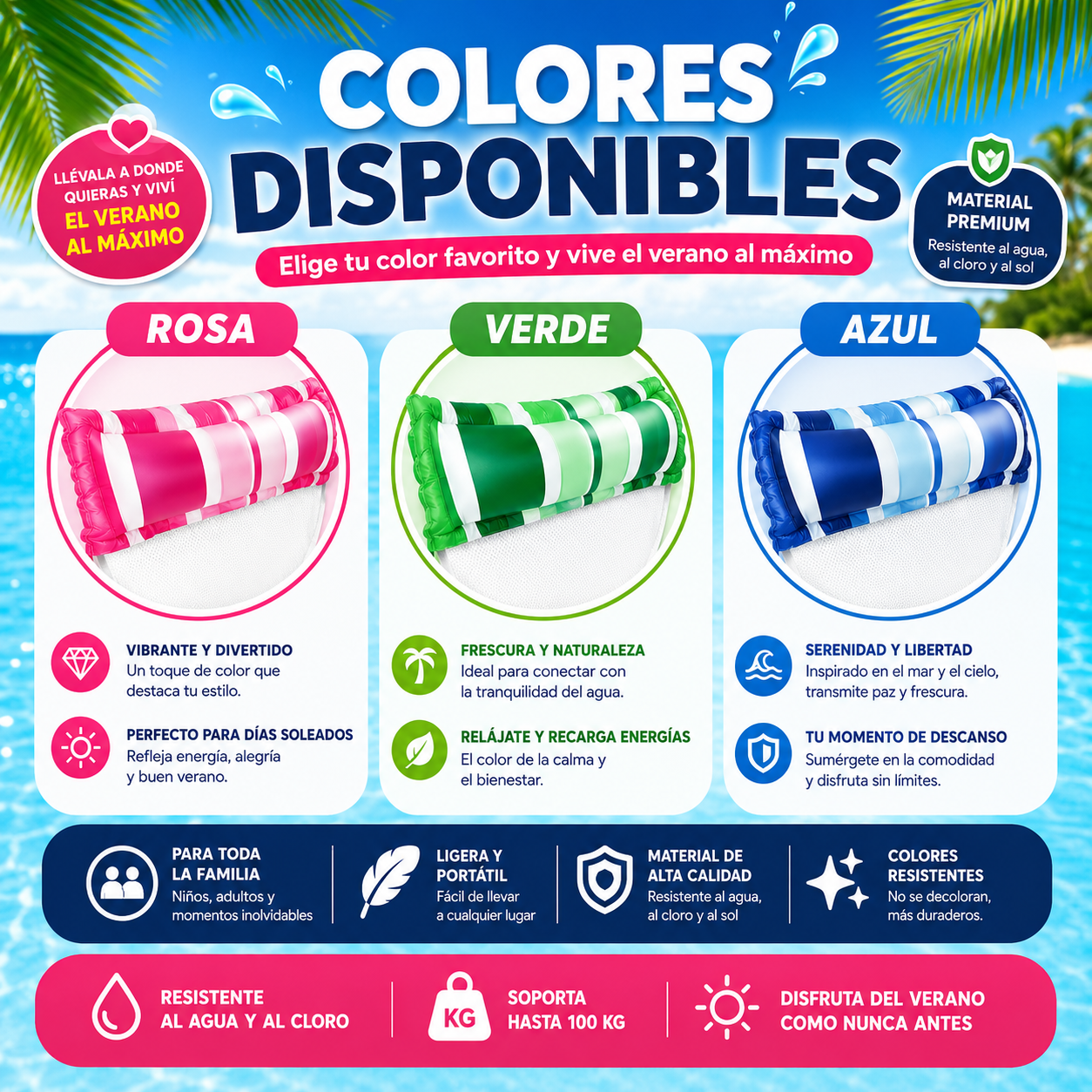 Hamaca inflable piscina