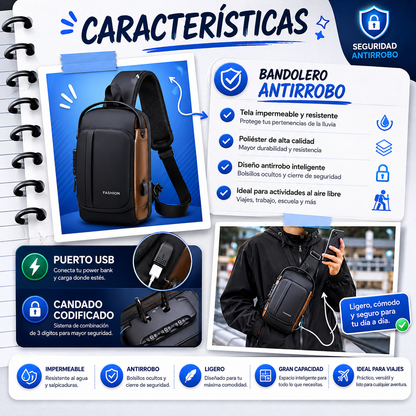 Bandolero Antirrobo con Puerto USB