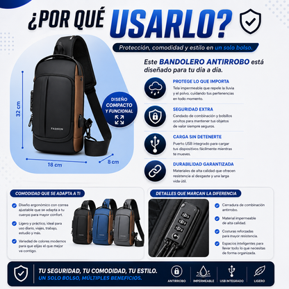 Bandolero Antirrobo con Puerto USB