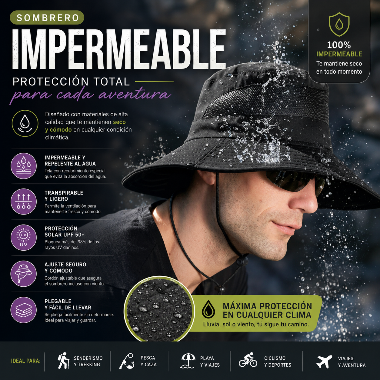 Sombreros Impermeables