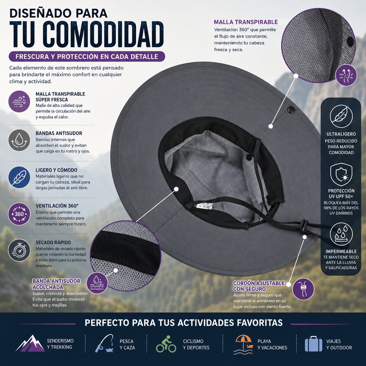 Sombreros Impermeables