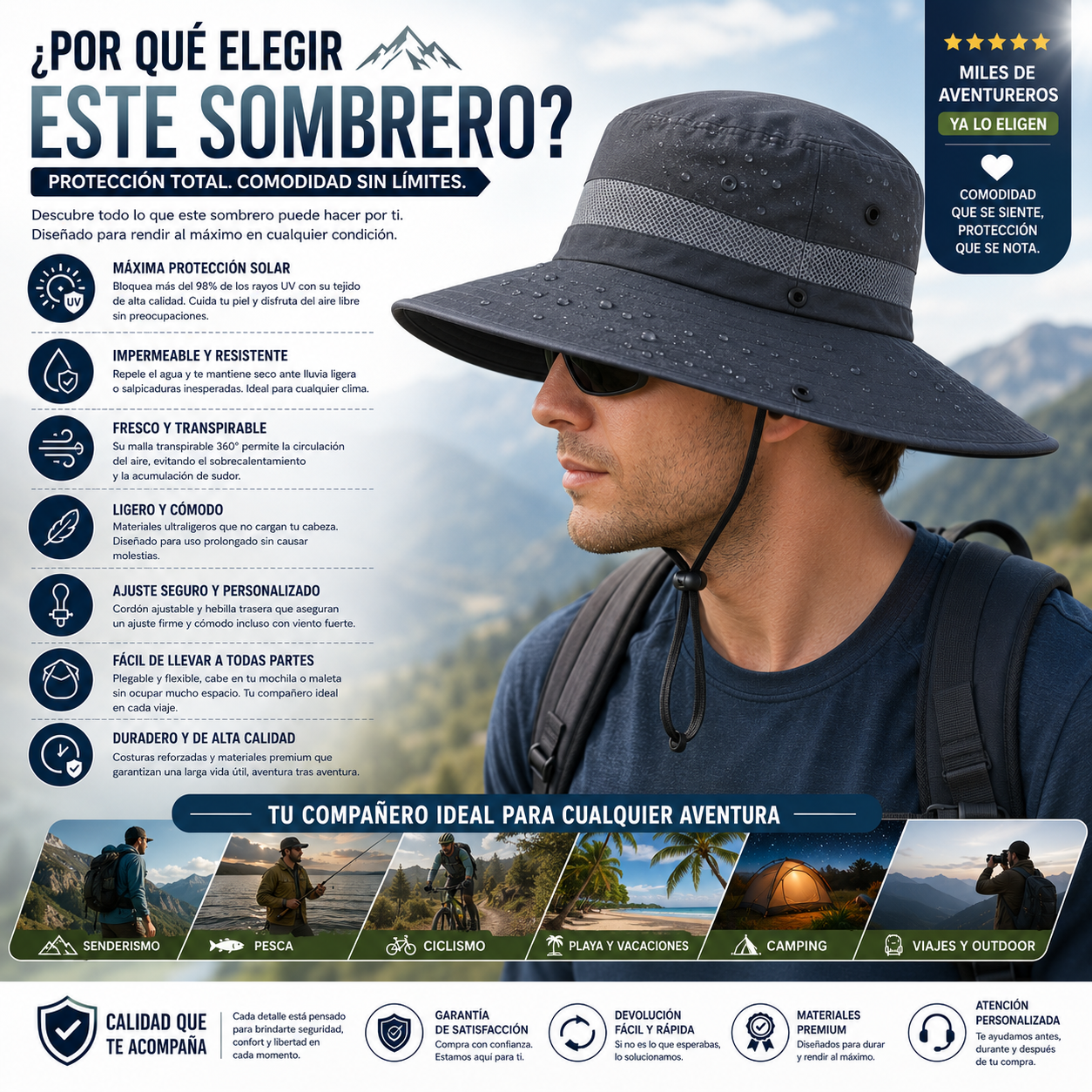 Sombreros Impermeables